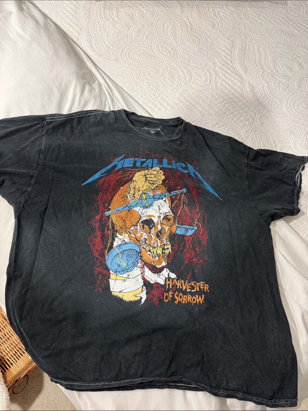 Black 'Harvester of Sorrow' Graphic Tee